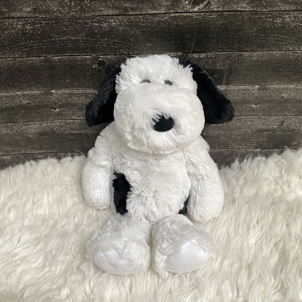 TY ATTIC TREASURES MUGGY PLUSH BLACK WHITE PUPPY DOG CUDDLYS STUFFED TOY